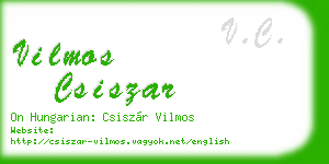 vilmos csiszar business card
